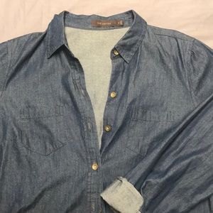 Denim long sleeve blouse from The Limited